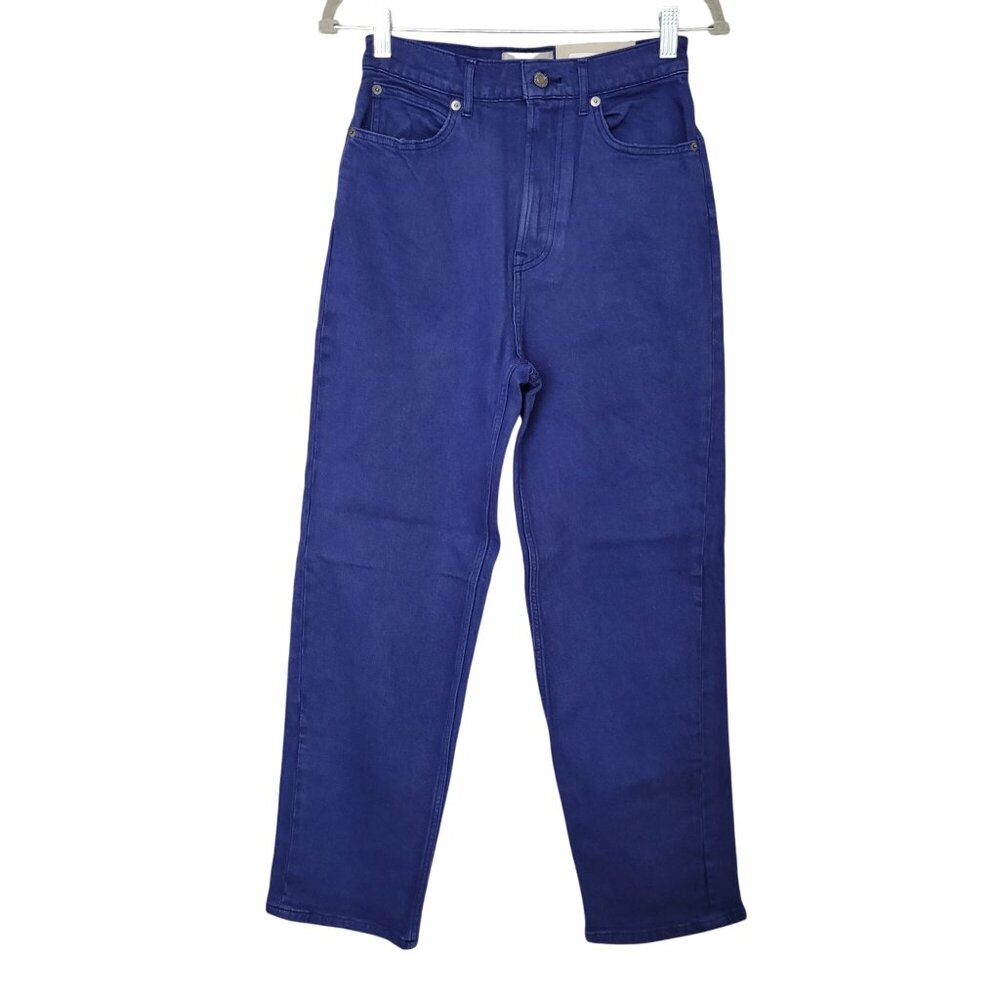 Everlane The Way High Jean Womens Size 27T Blue Straight Leg Organic Cotton